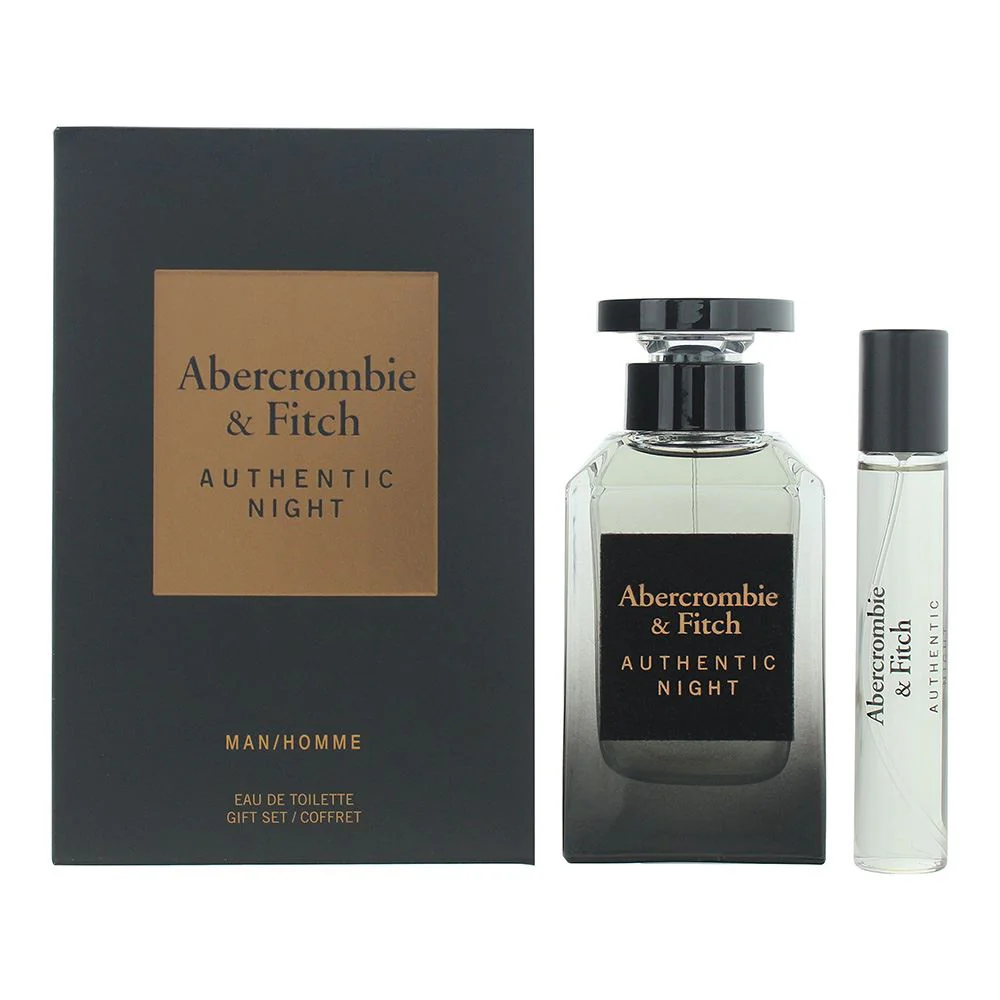 Abercrombie & Fitch Authentic Night Men 2 Piece Gift Set: EDT 100ml For Men
