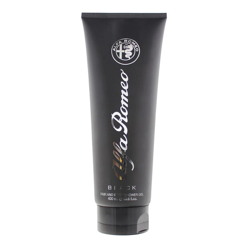Alfa Romeo Black Hair and Body Shower Gel 400ml For Men