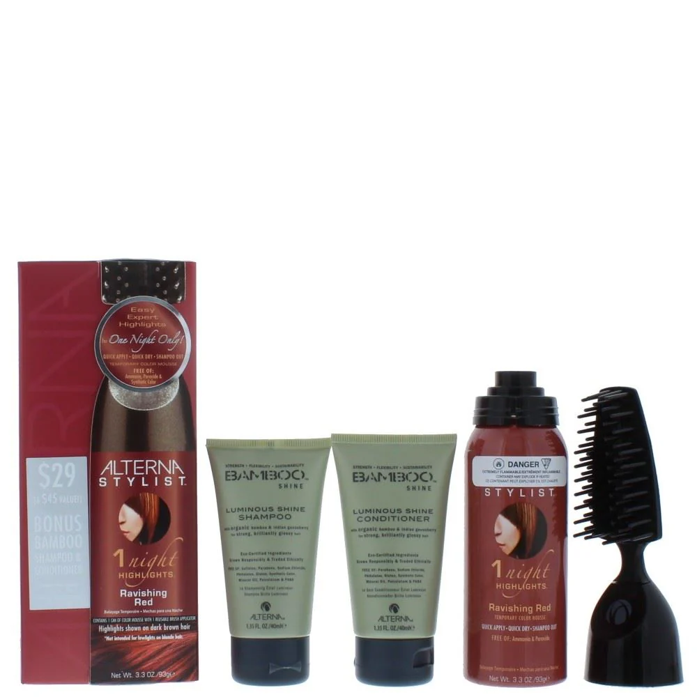 Alterna Stylist One Night Highlights Ravishing Red Haircare Set Gift Set