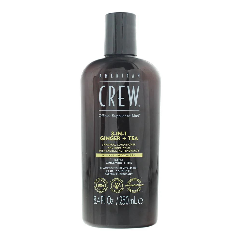 American Crew 3-In-1 Ginger  Tea Shampoo 250ml For Men