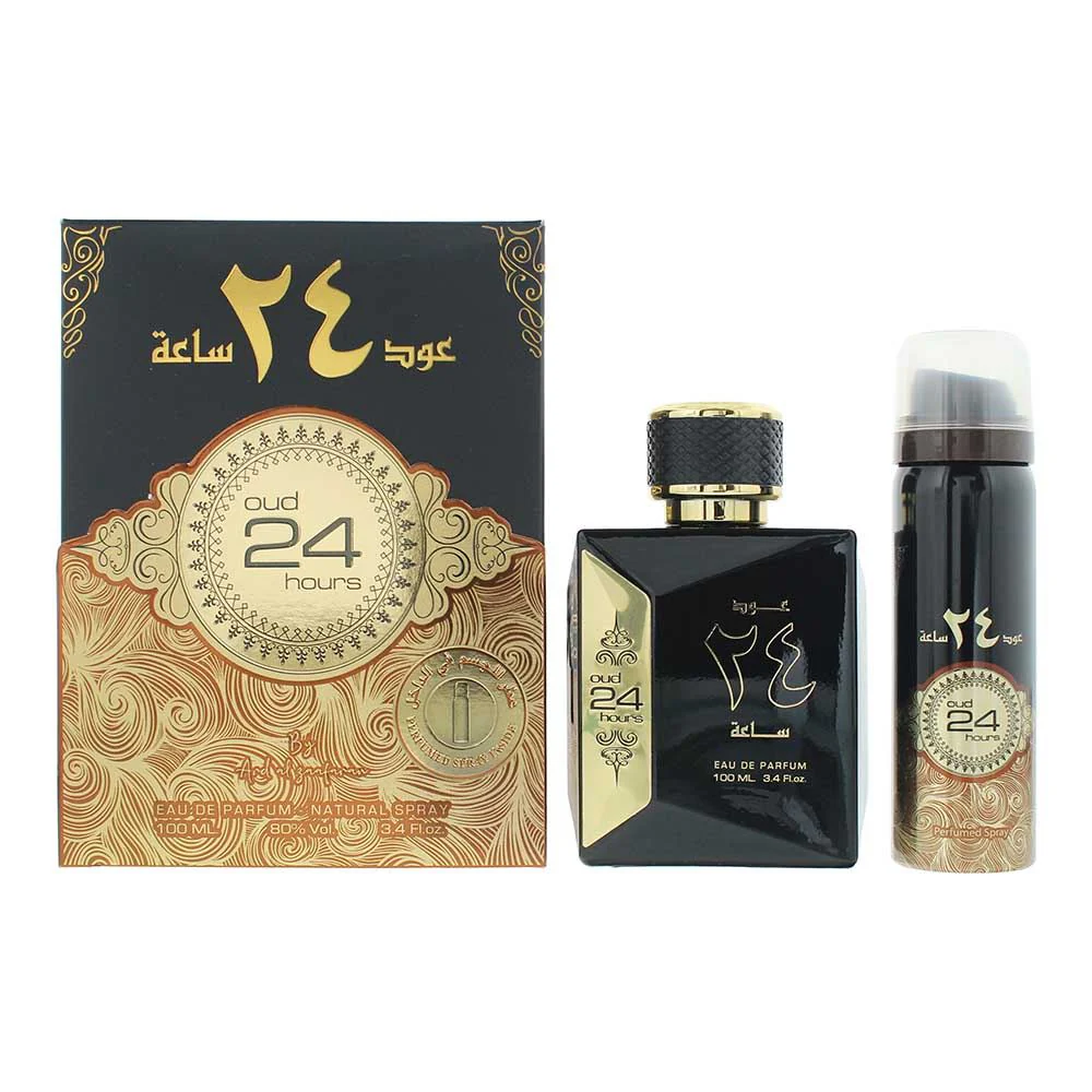 Ard Al Zaafaran Oud 24 Hours 2 Pc Set: EDP 100ml  Deodorant Spray 50ml Unisex