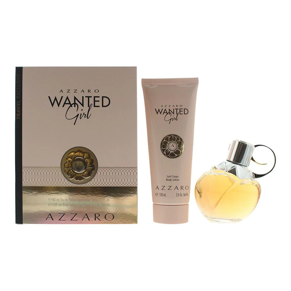 Azzaro Wanted Girl 2 Piece Gift Set(Eau de Parfum 80ml, Body Lotion 100ml)