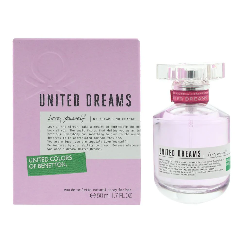 Benetton United Dreams, Love Yourself Eau de Toilette 50ml Women Spray