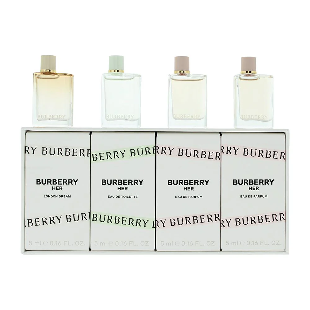 Burberry Her 4 Piece Gift Set: EDP 5ml - EDP 5ml - EDT 5ml - EDP 5ml For Women