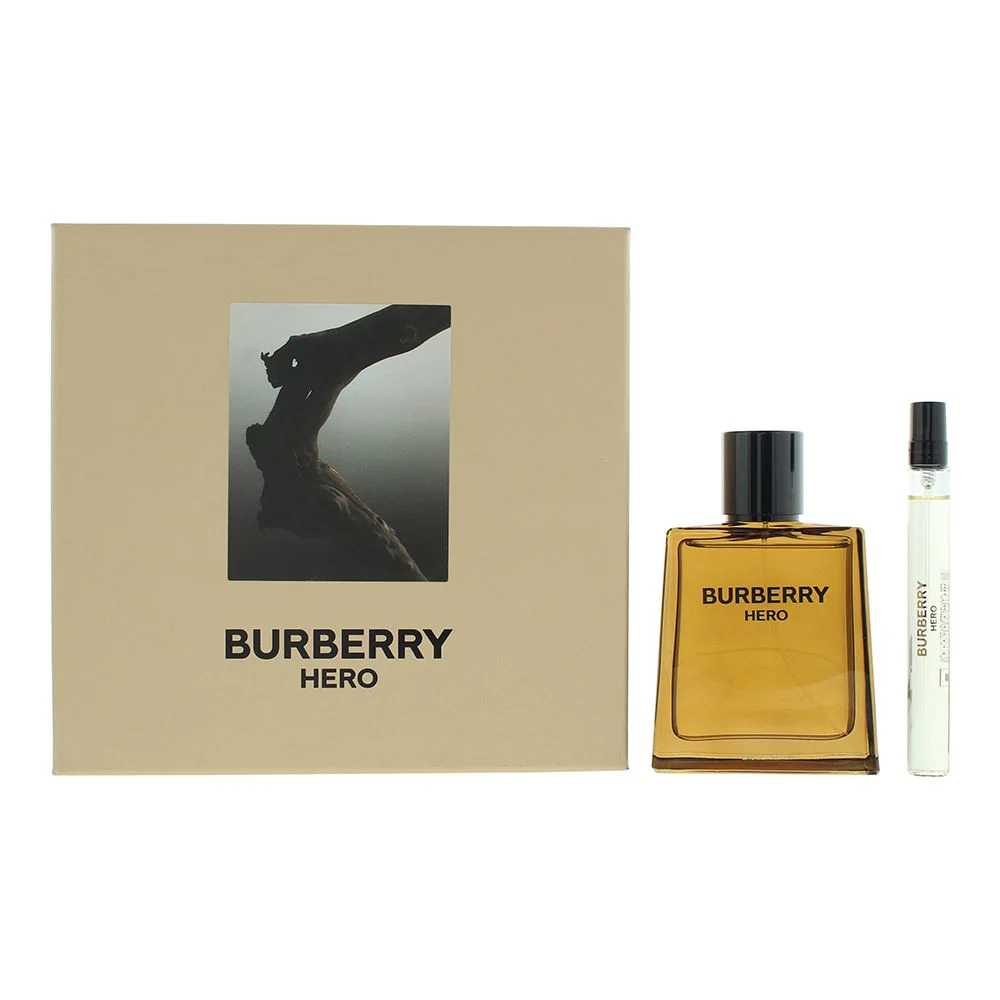 Burberry Hero 2 Piece Gift Set: Eau de Parfum 100ml - Eau de Parfum 10ml For Men