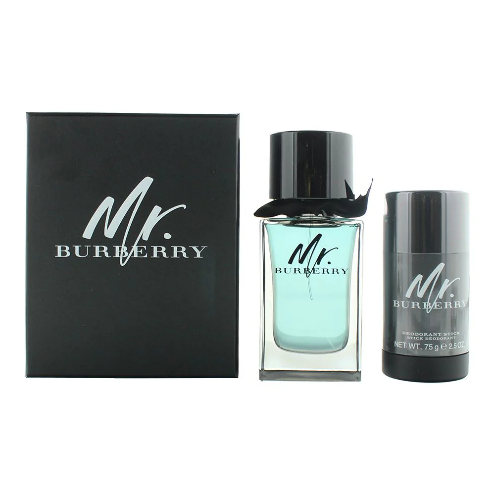 Burberry Mr. Burberry 2 Piece Gift Set: EDT 100ml - Deodorant Stick 75g Men