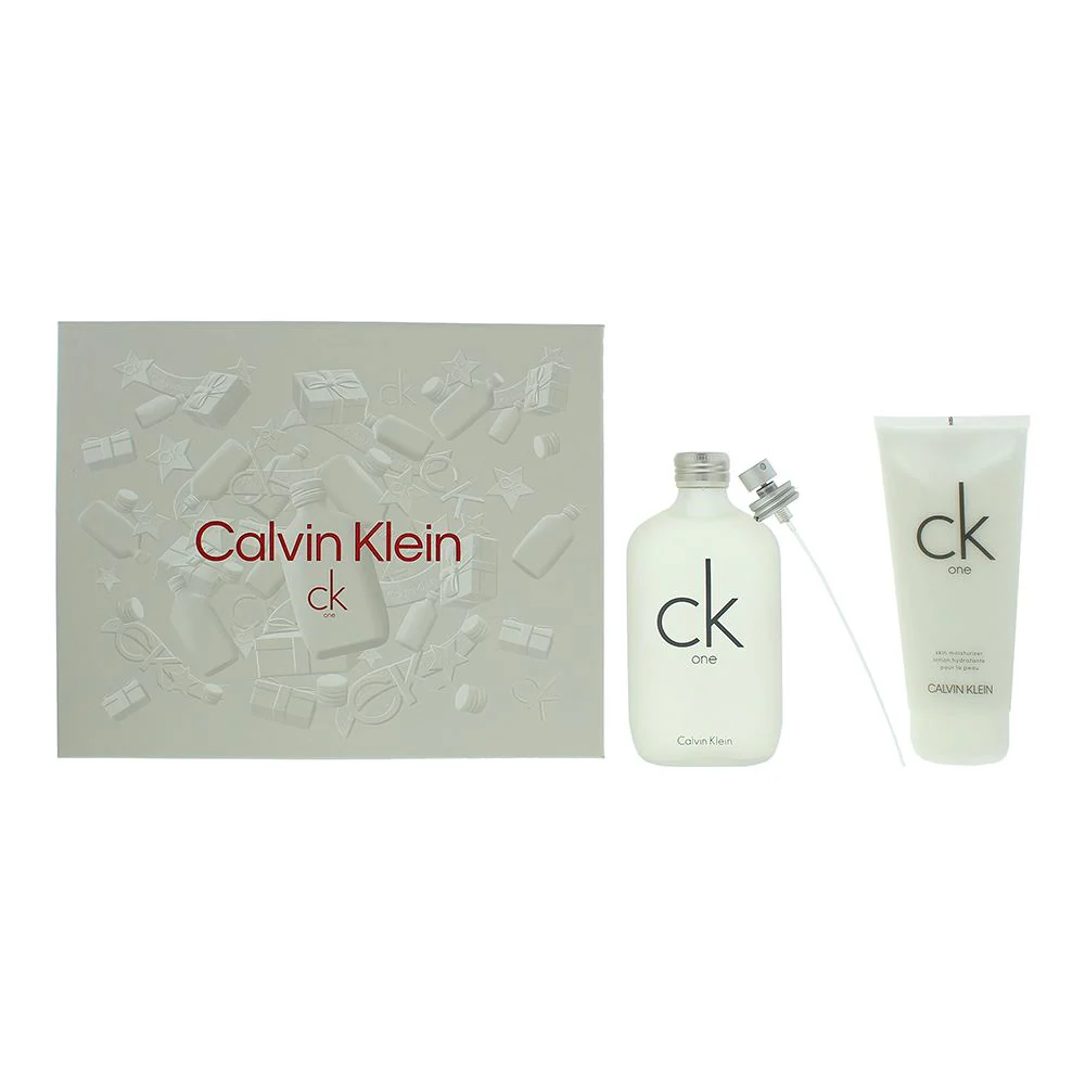 Calvin Klein Ck One 2 Piece Gift Set: EDT 200ml - Body Lotion 200ml Unisex Spray