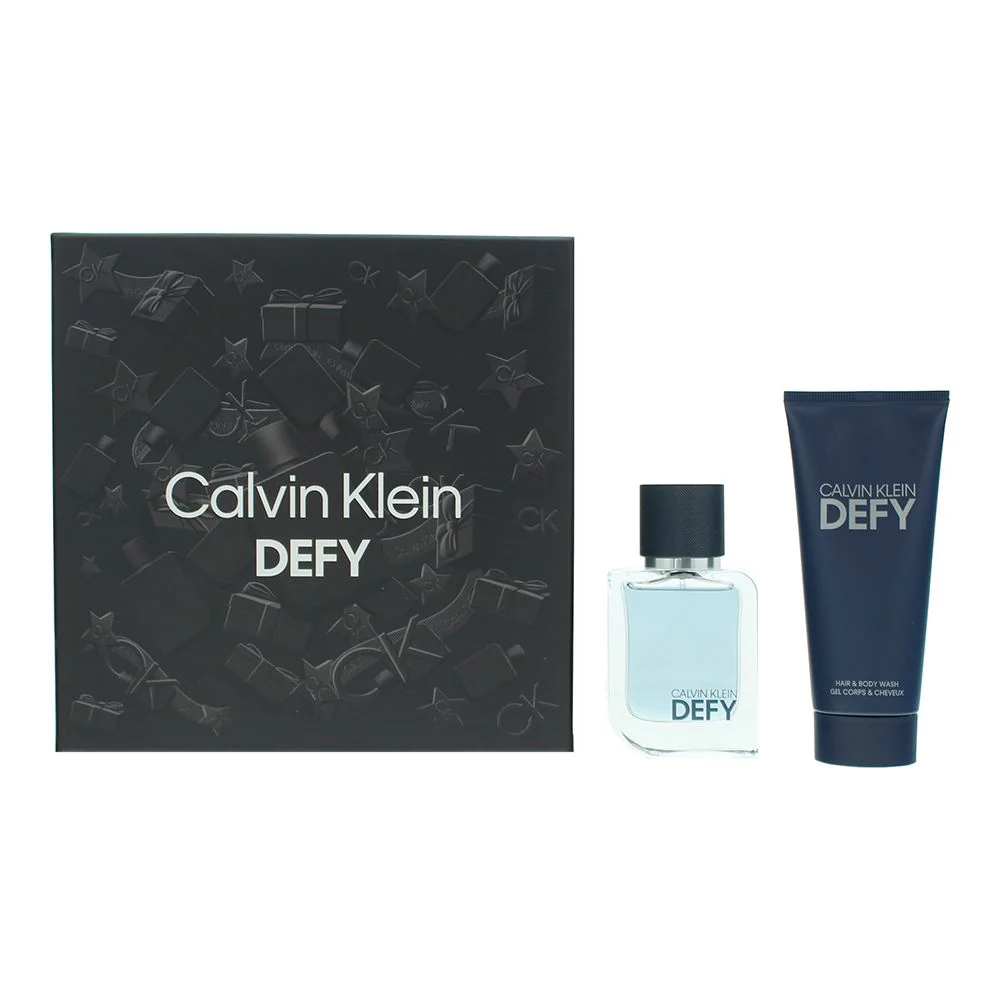Calvin Klein Defy 2 Piece Gift Set: EDT 50ml - Shower Gel 100ml For Men