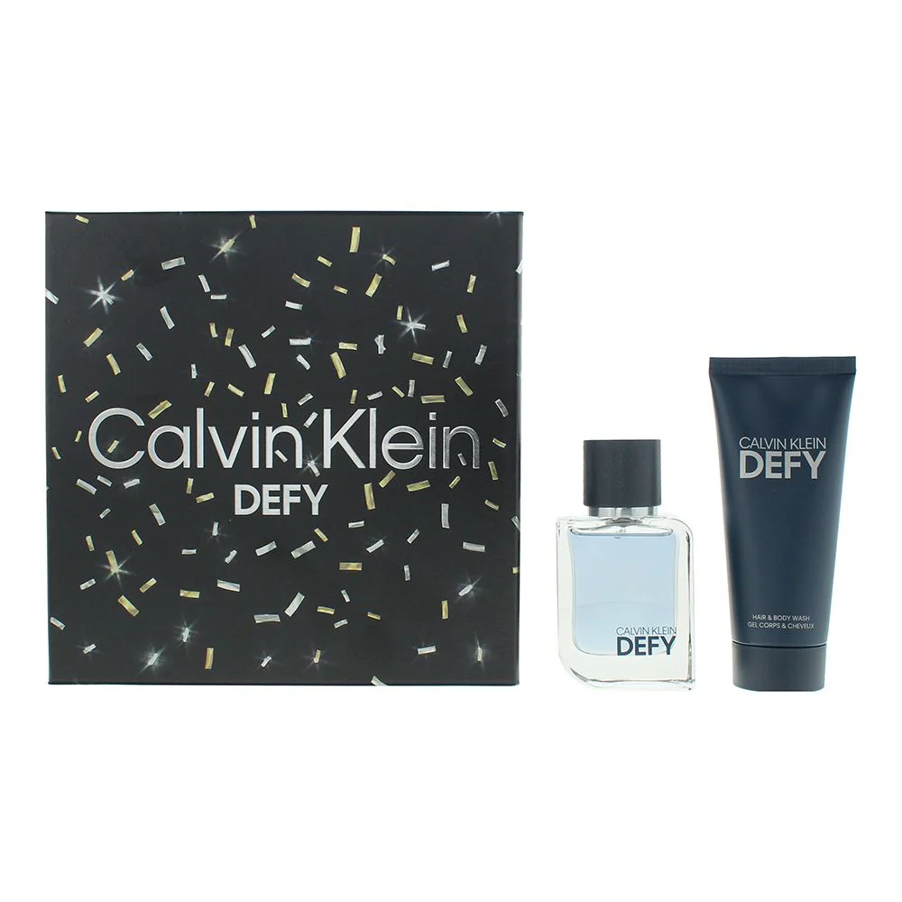 Calvin Klein Defy 2 Piece Gift Set: EDT 50ml - Shower Gel 100ml For Men