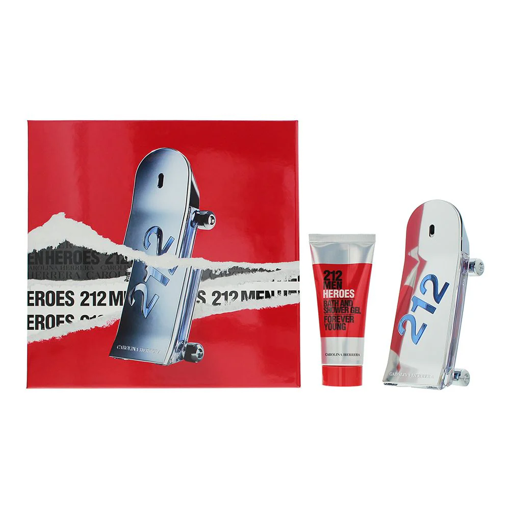 Carolina Herrera 212 Men Heroes Forever Young 2 Piece Gift Set For Men