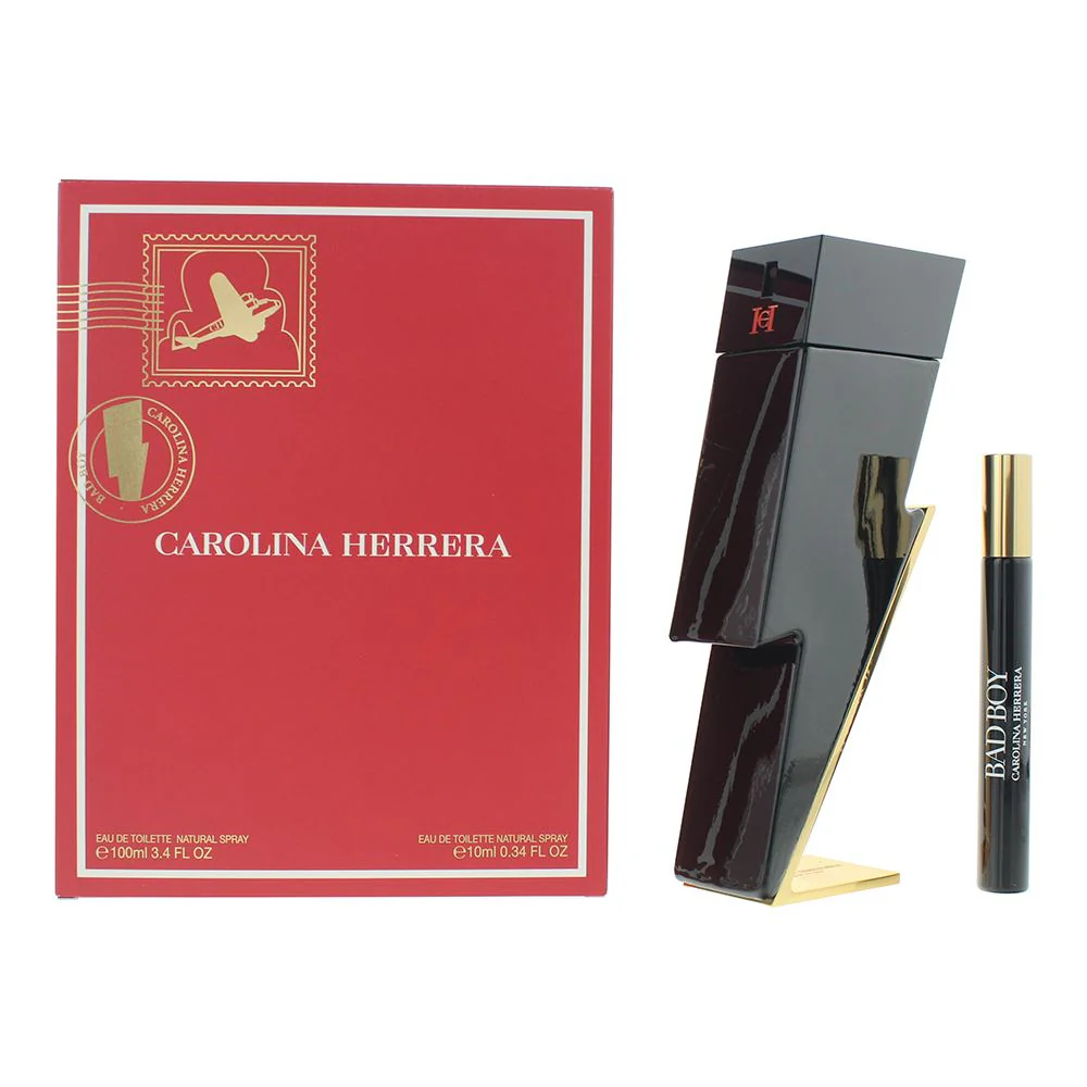 Carolina Herrera Bad Boy 2 Piece Gift Set: EDT 100ml - Eau De Toilet For Men