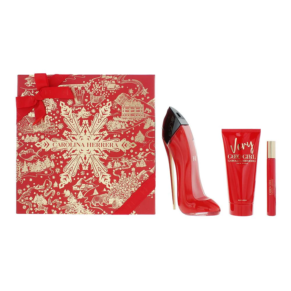 Carolina Herrera Very Good Girl 3pc Gift Set EDP 80ml  10ml  Body Lotion