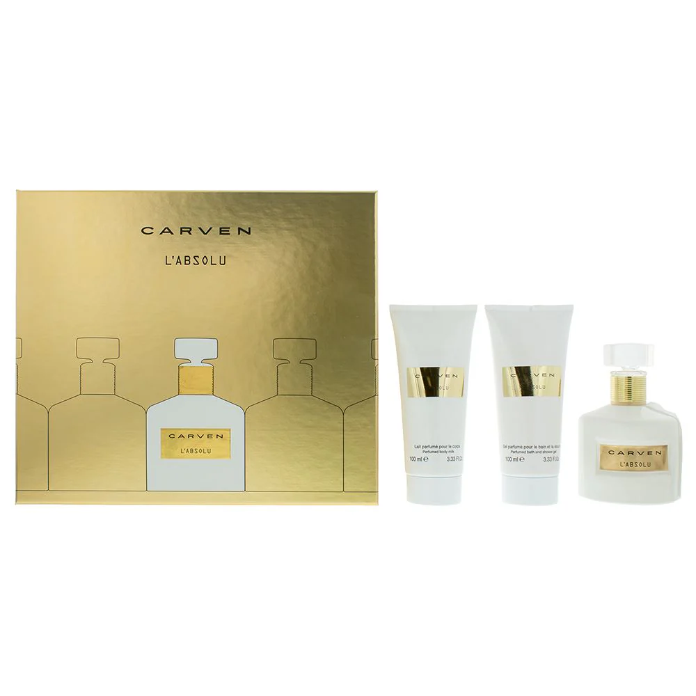 Carven L'Absolu EDP 100ml - Shower Gel 100ml - Body Milk 100ml Women