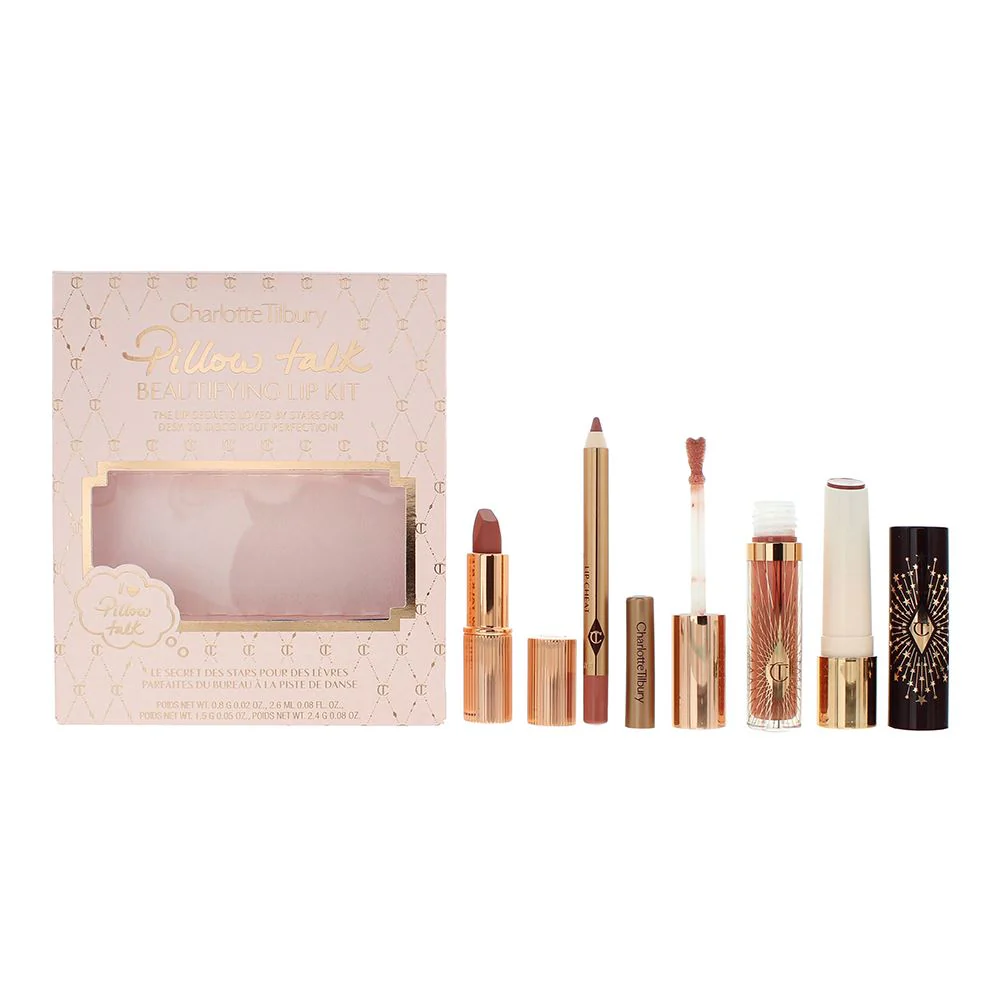 Charlotte Tilbury Pillow Talk Beautifying Lip Kit 4 Piece Gift Set