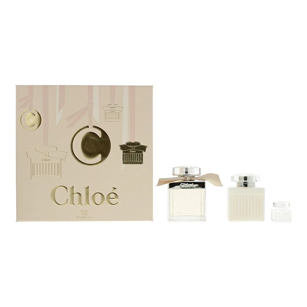 Chloe Eau de Parfum 3 Piece Gift Set: EDP 75ml - EDP 5ml - Body Lotion 100ml
