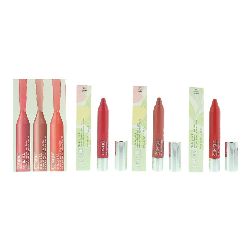 Clinique Chubby Stick 3 Piece Gift Set Trio: Women
