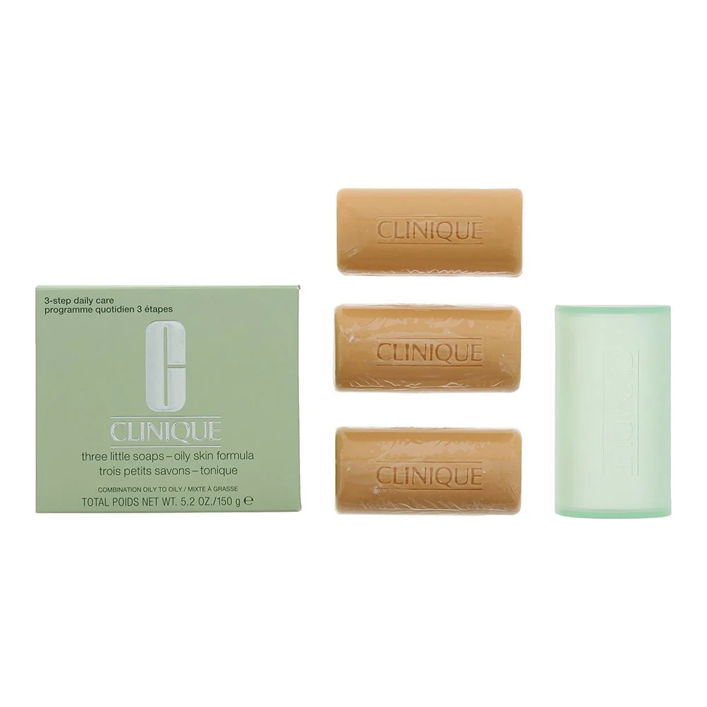 Clinique Three Litle Soaps Facial Soaps Oily Skin Formula 150ml For Women