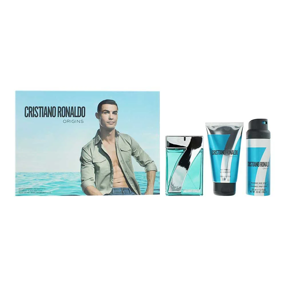 Cristiano Ronaldo Origins 3 Pcs Set: EDT 100ml  Shower Gel & Spray 150ml Men