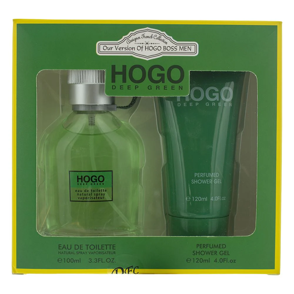 Designer French Collection Hogo Deep Green EDT 100ml - Shower Gel 120ml