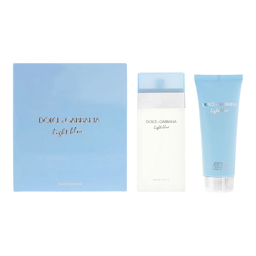 Dolce & Gabbana Light Blue 2 Piece Gift Set: EDT 100ml - Body Cream 100ml