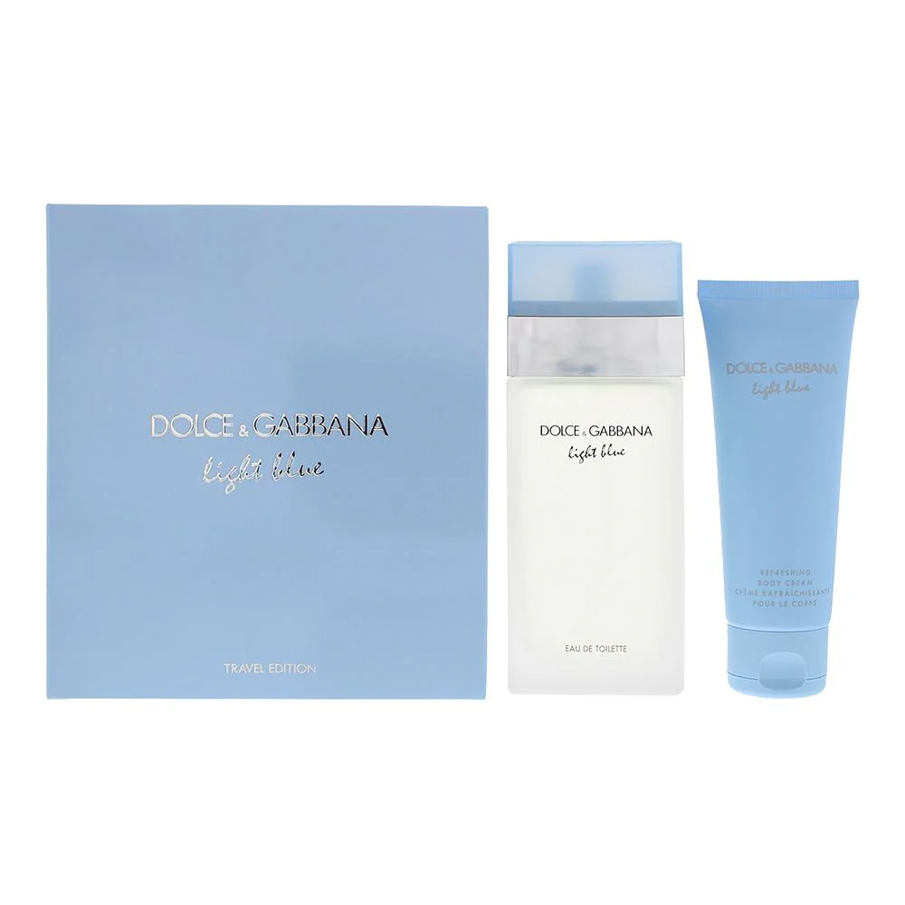 Dolce & Gabbana Light Blue 2 Piece Gift Set: EDT 100ml - Body Cream 75ml