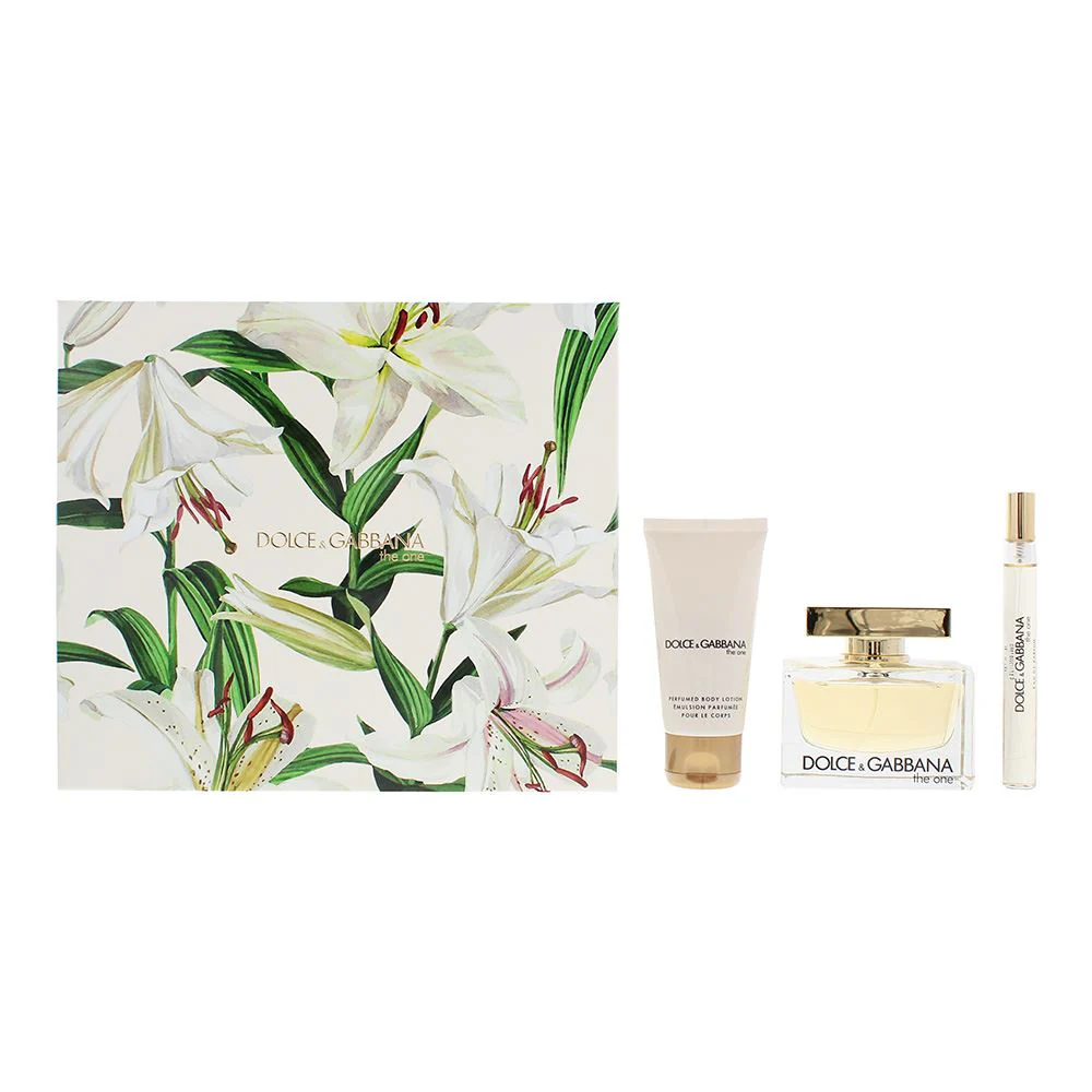 Dolce & Gabbana The One 3 Piece Gift Set: EDP 75ml - Body Lotion 50ml - EDP 10ml