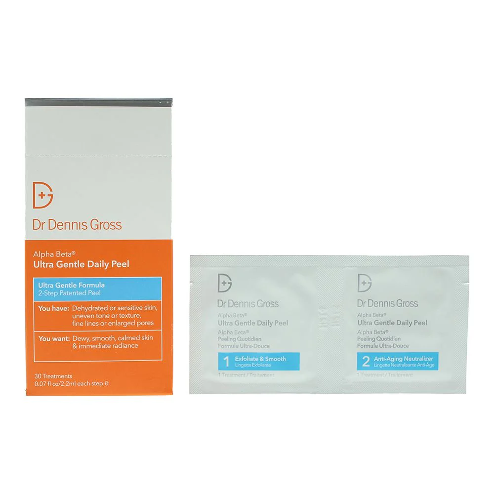 Dr Dennis Gross Alpha Beta Ultra Gentle Daily Peel 30 packets Treatment x 2.2ml