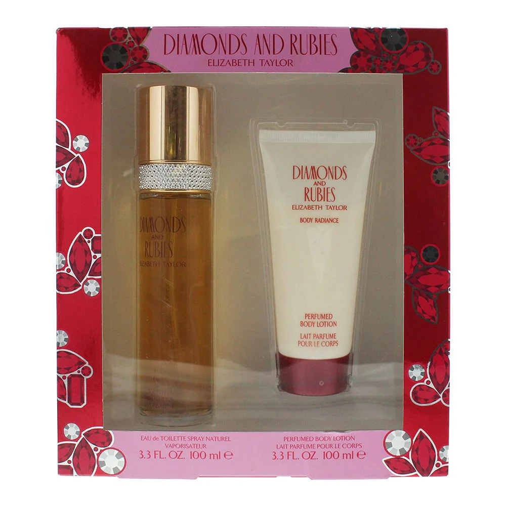 Elizabeth Taylor Diamonds And Rubies 2 Piece EDT 100ml Body Lotion 100ml Women