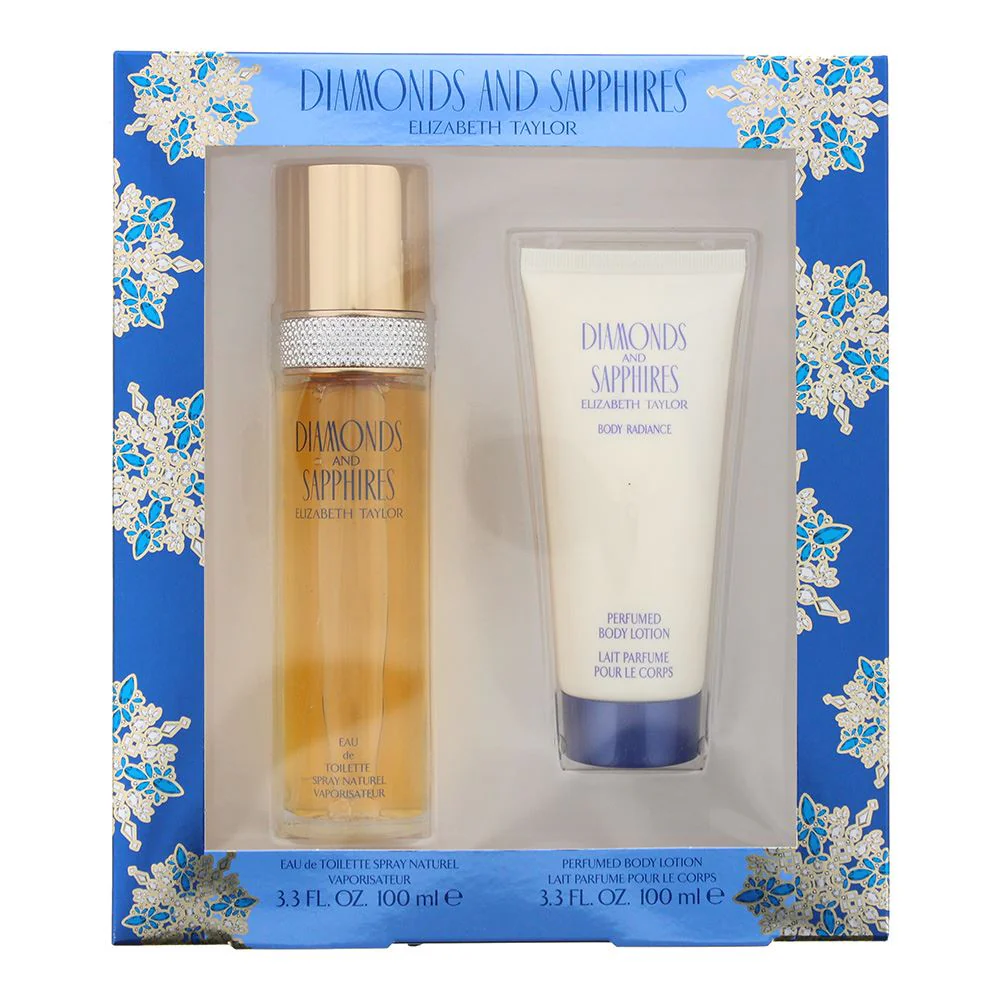 Elizabeth Taylor Diamonds And Sapphires Gift Set(EDT 100ml Body Lotion 100ml)
