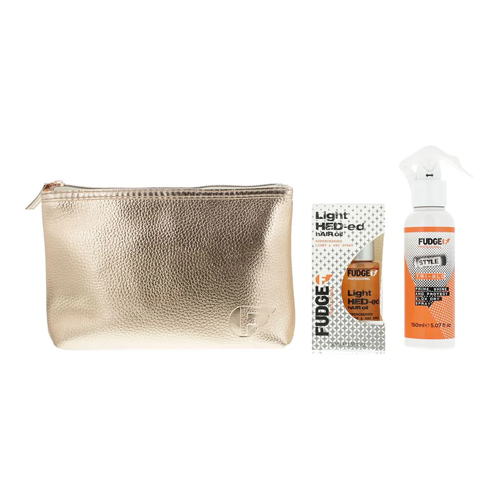 Fudge Professional Blow Out Gift Set: Blow Dry Spray 150ml - Hair Oil 50ml