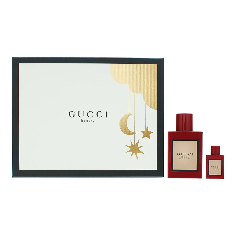 Gucci Bloom Ambrosia Di Fiori 2 Pcs : EDP 50ml - Eau De Parfum 5ml For Women