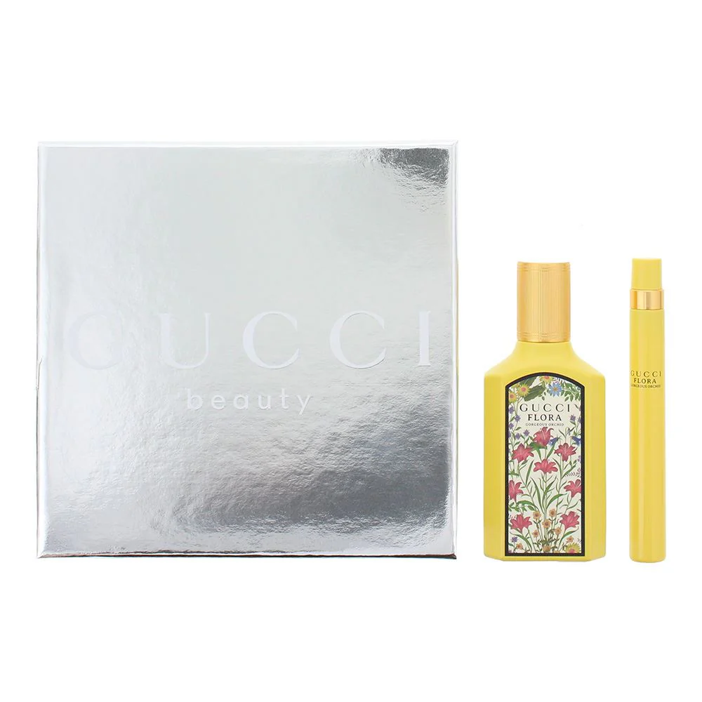 Gucci Flora Gorgeous Orchid 2pc Gift Set EDP 50ml  Mini EDP for Women