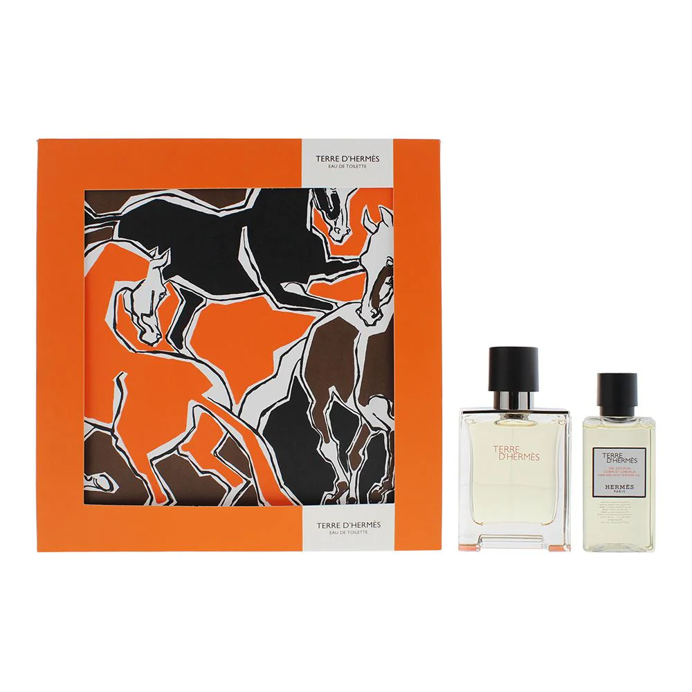 Hermes Terre D'Hermes 2 Piece Gift Set: EDT 50ml - Hair Body Shower Gel 40ml