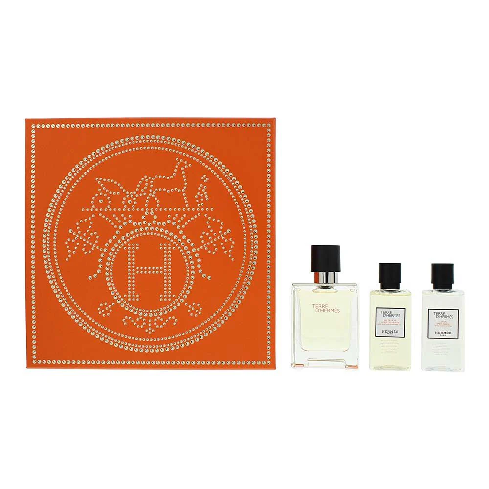Hermes Terre D'Hermes 3 Pcs Gift Set: EDT 50ml  Gel  Aftershave 40ml Men