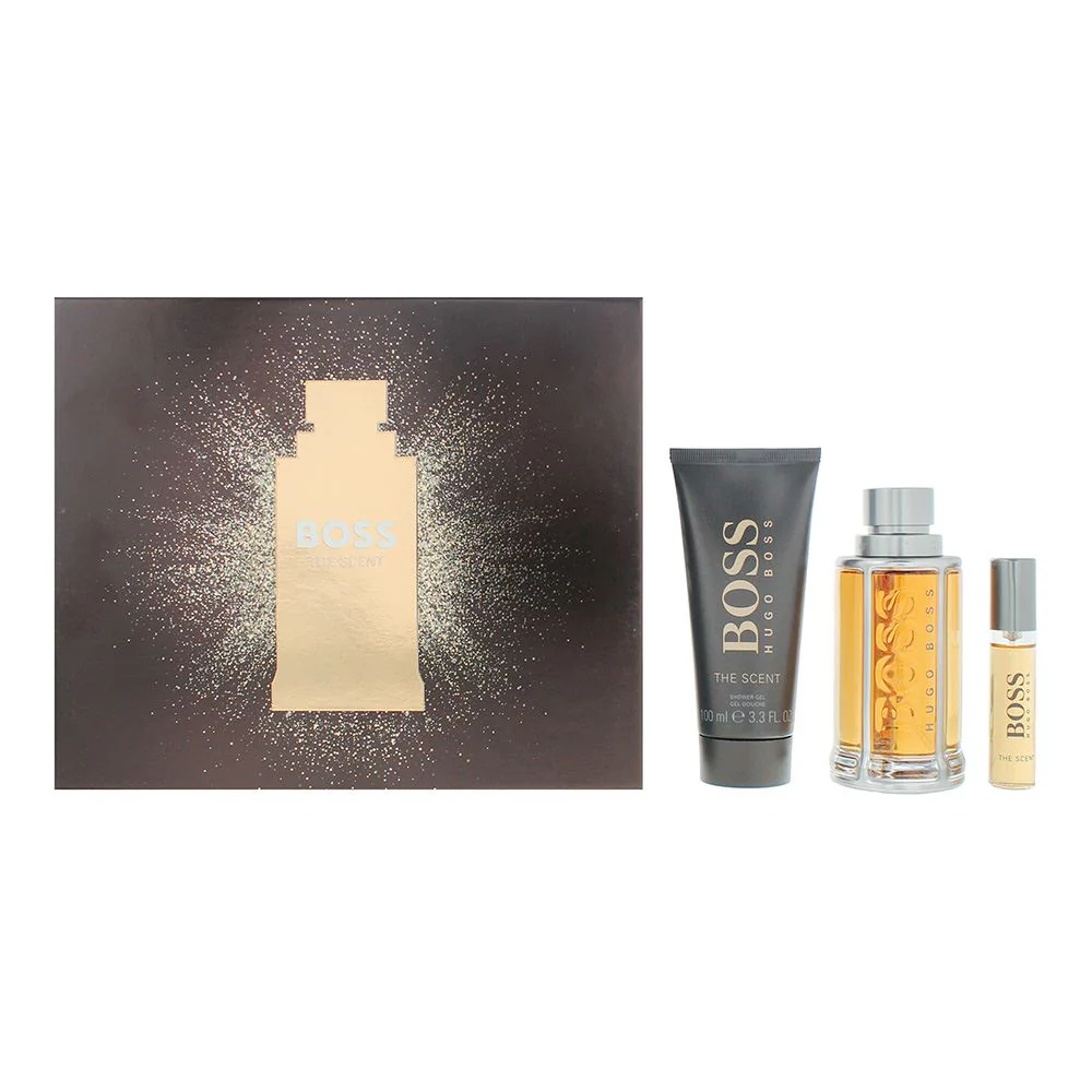 Hugo Boss The Scent for Men 3pc Gift Set EDT 100ml  10ml  Shower Gel