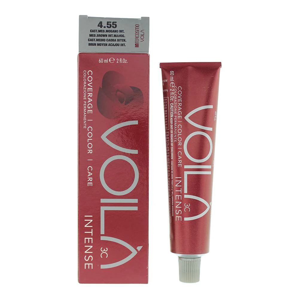 Intercosmo Voila 3C Intense 4.55 Medium Brown Intense Mahogany Hair Colour 60ml