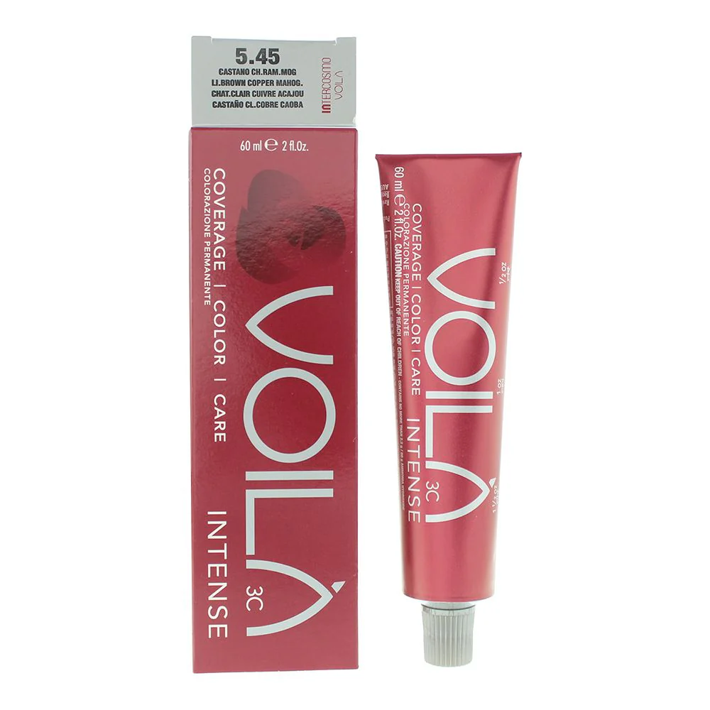Intercosmo Voila 3C Intense 5.45 Light Brown Copper Mahogany Hair Colour 60ml