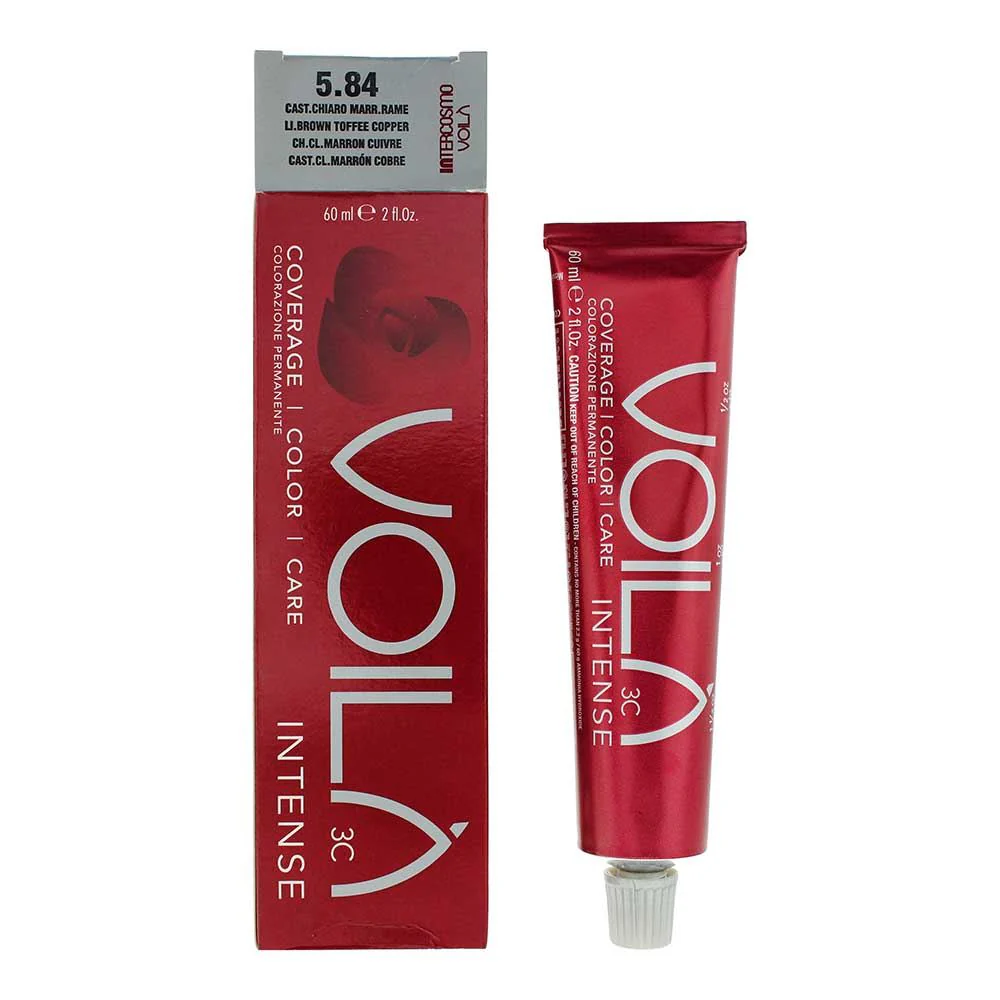 Intercosmo Voila 3C Intense 5.84 Light Brown Toffee Hair Colour 60ml For Women