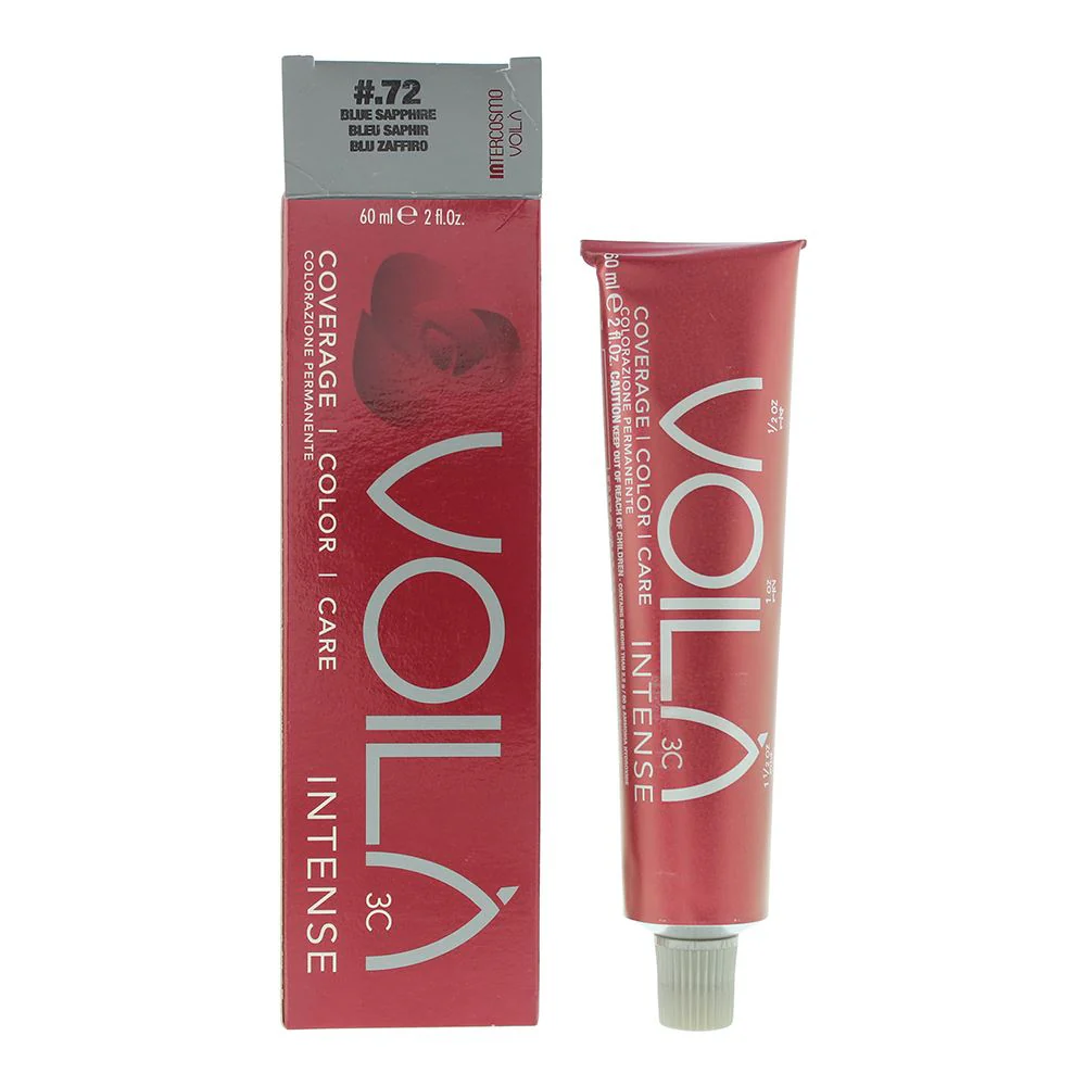 Intercosmo Voila 3C Intense 72 Blue Sapphire Hair Colour 60ml For Women