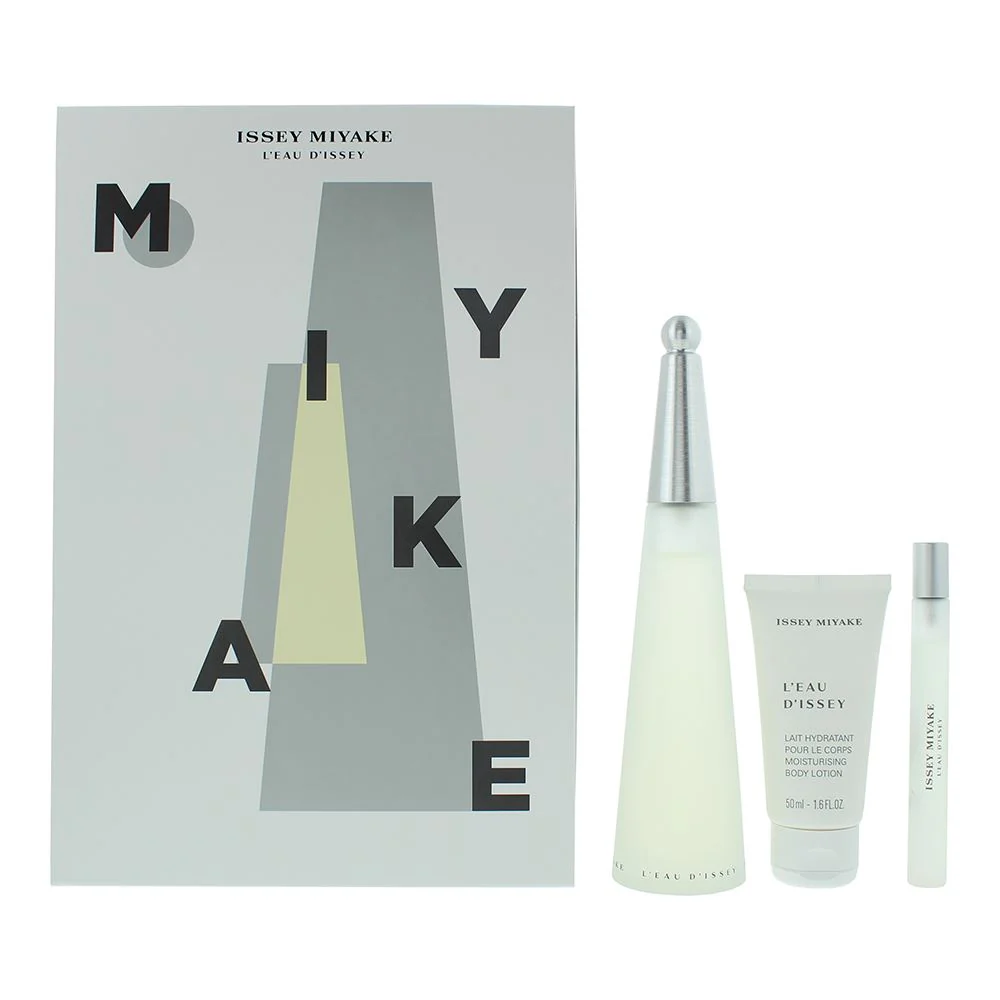 Issey Miyake L'eau D'issey 3 Piece Gift Set: Eau de Toilette 100ml For Women