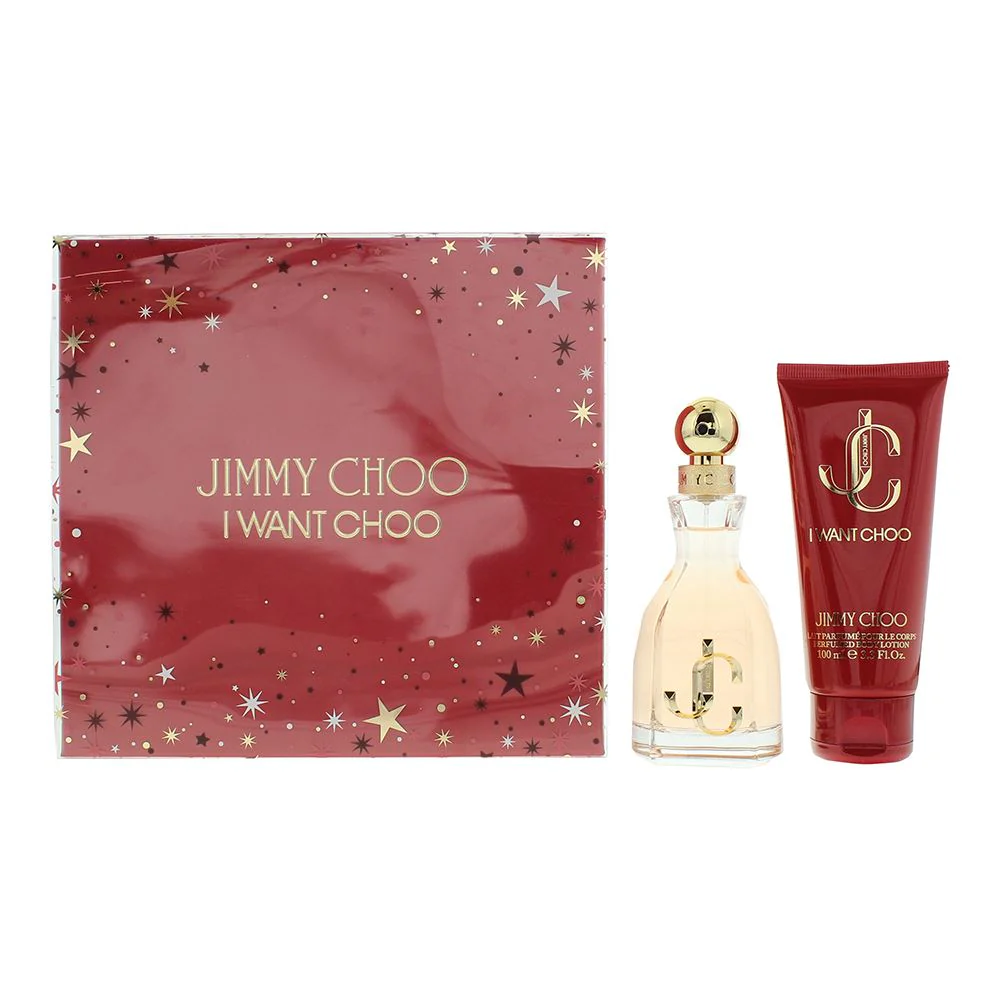Jimmy Choo I Want Choo 2 Piece Gift Set: EDP 60ml Body Lotion 100ml For Women