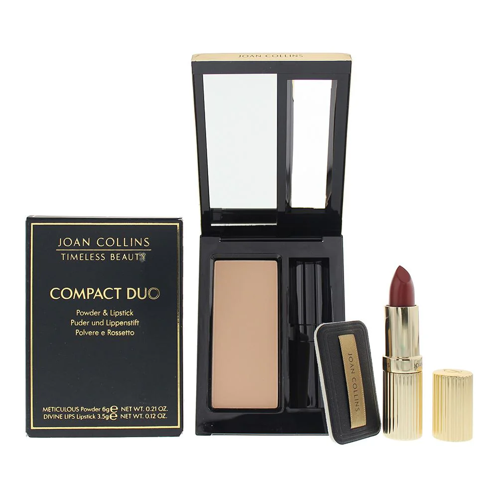 Joan Collins Compact Duo Powder 6G - Sabina Cream Lipstick 3.5G For Women