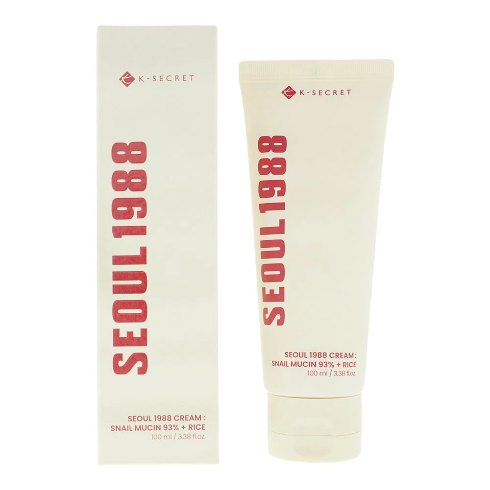 K-Secret Seoul 1988 Snail Mucin 93%  Rice Face Cream 100ml For Women