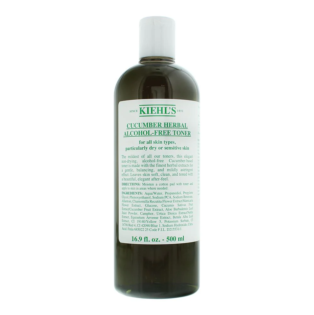 Kiehl's Cucumber Herbal Alcohol Free Toner 500ml For Women
