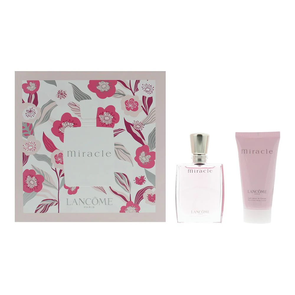 Lancome Miracle 2 Piece Gift Set: Eau de Parfum 30ml - Body Cream 50ml