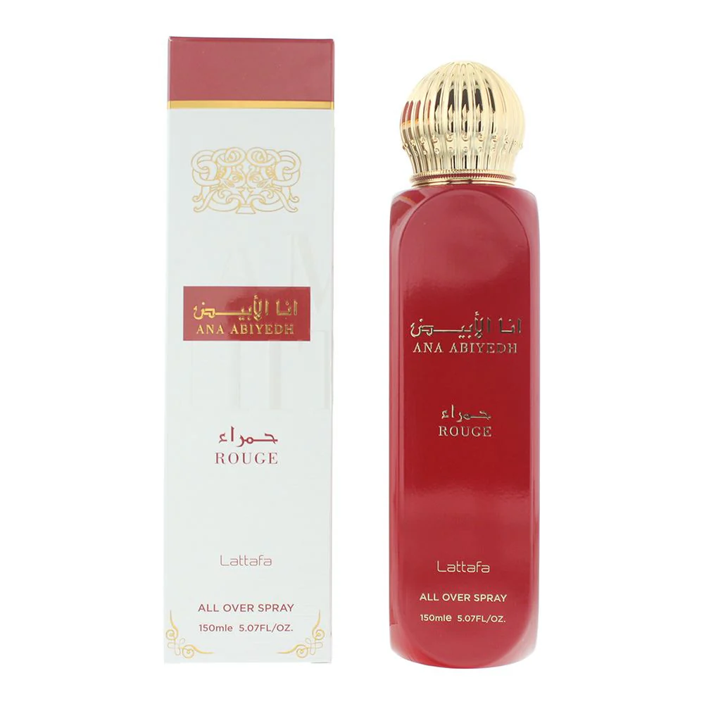 Lattafa Ana Abiyedh Rouge All Over Body Spray 150Ml for Women