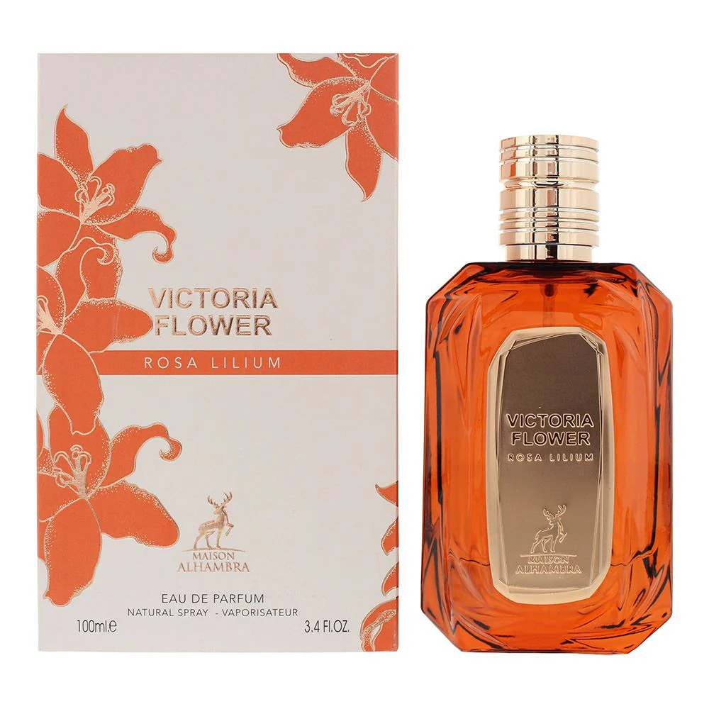 Lattafa Victoria Flower Rosa Lilium Eau De Parfum 100ml for Women