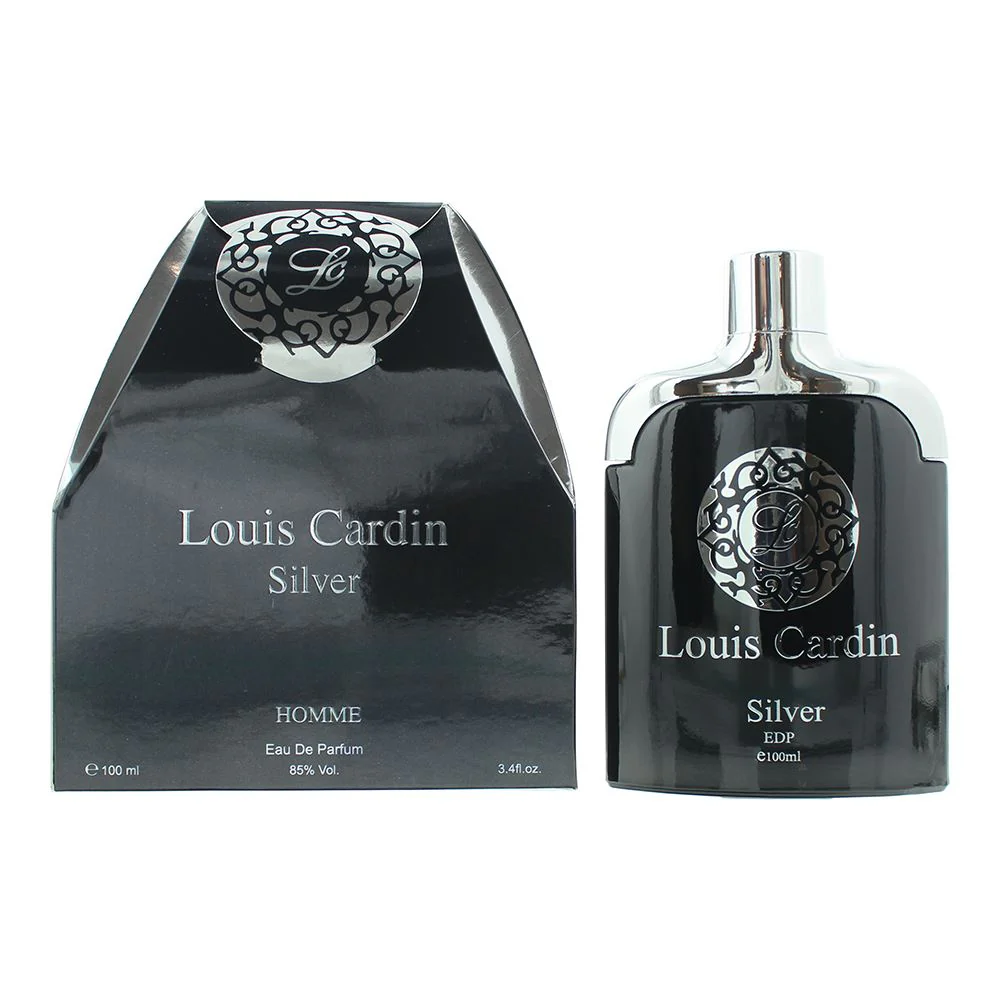 Louis Cardin Silver Eau de Parfum 100ml Spray For Men Brand NEW Him Brand NEW