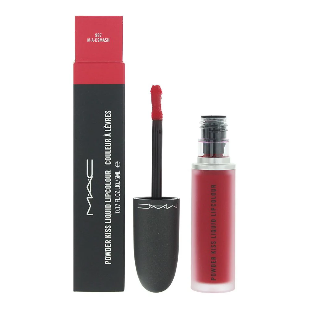 Mac Powder Kiss 987 Mac Smash Liquid Lip Colour 5ml For Women