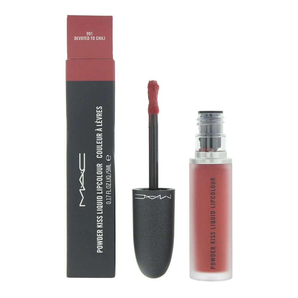 Mac Powder Kiss 991 Devoted To Chili Liquid Lip Colour 5ml For Women